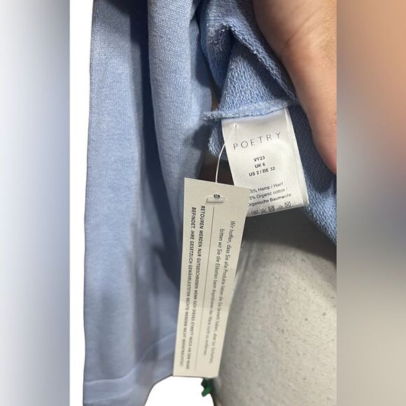 Poetry Hemp & Organic Cotton Chambray Blue Jersey Jacket - Picture 6 of 6